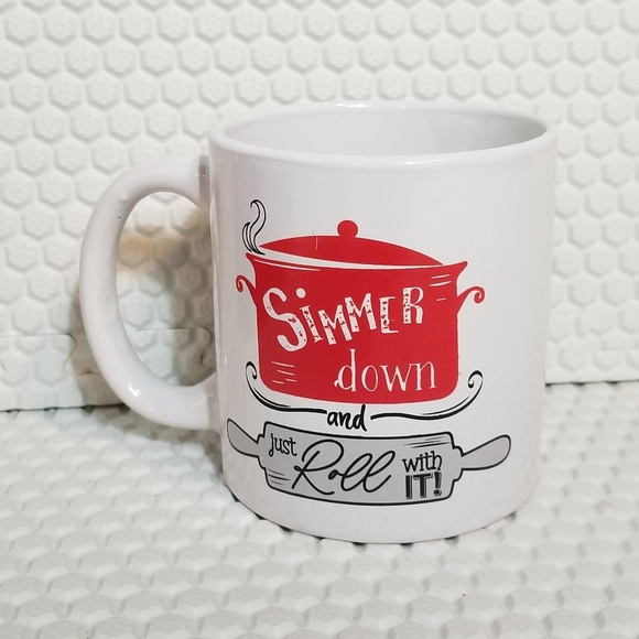 NEW NWT Simmer Down Pot Roll with It Cooking Hot Coffee Cup Mug - Picture 3 of 3